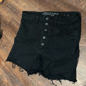 American Eagle Black high-rise Shorts